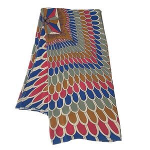 A Peace Treaty 100% Silk Scarf Pashmina Wrap Handmade 49 X 51 Multicolor Rave